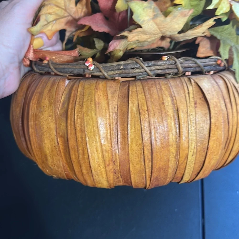 Fall pumpkin sunflower decor